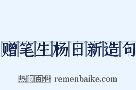 赠笔生杨日新造句是什么意思的图片